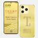 The Trump Mobile ‘T1’ in subtle gold is expected to be available from August – Credit: Trump Mobile