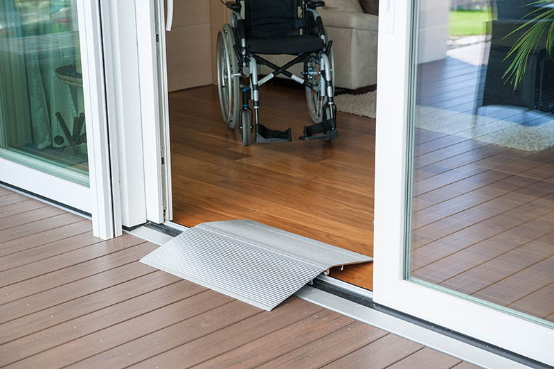 Ramps are a simple and comparatively inexpensive solution for removing obstacles in the home and reducing the risk of falls. Credit: ALTEC
